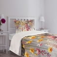 thumbnail image 4 of Ambesonne Spring Quilted Bedspread Set 2 Pcs, Farmhouse Dreamy Lavenders, Twin Size, Mustard Dried Rose Pearl, 4 of 4