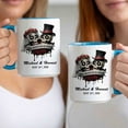 thumbnail image 3 of Customizaholic Till Death Do Us Part Personalized Skull Wedding Mug – Custom Couple Names & Date Gothic Anniversary Coffee Mug Gift, 3 of 5