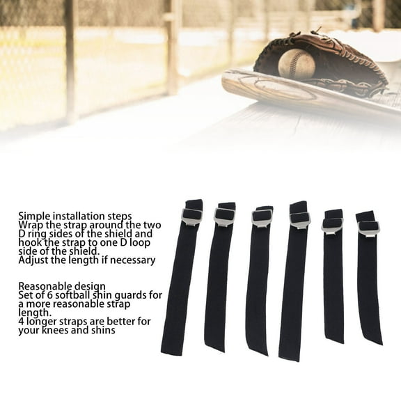 Adjustable Catcher Shin Guard Straps , Premium Comfort  Secure Fit, Long Lasting