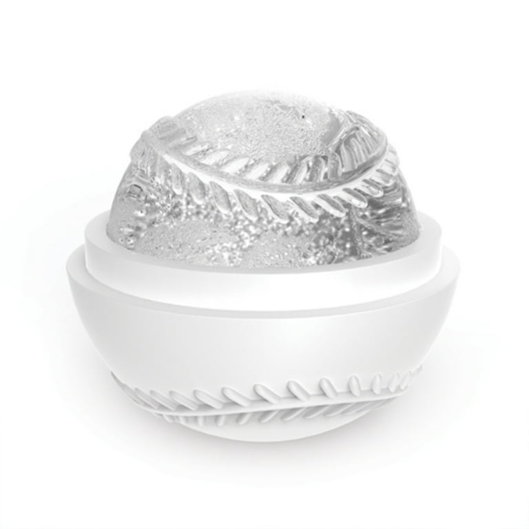 True Zoo Baseball Ice Mold, Silicone Ice Sphere Mold, Novelty Ice Maker,  Set of 1, White, Dishwasher Safe, Ice Cube Tray