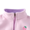 thumbnail image 5 of Baby Girls Zip Fleece Vest Strawberry Pattern Sleeveless Lightweight Warm Jacket Outerwear with Pockets, 5 of 10