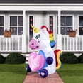 thumbnail image 4 of Joiedomi 5 FT Tall Valentine Unicorn Inflatable Yard Decoration, 4 of 8