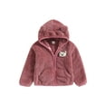 thumbnail image 2 of Elippeo Infant Baby Girl Boy Winter Fuzzy Coat 6M 9M 12M 18M 24M 3D Bear Hooded Jacket Zipper Closure Fleece Outerwear Gray, 2 of 10