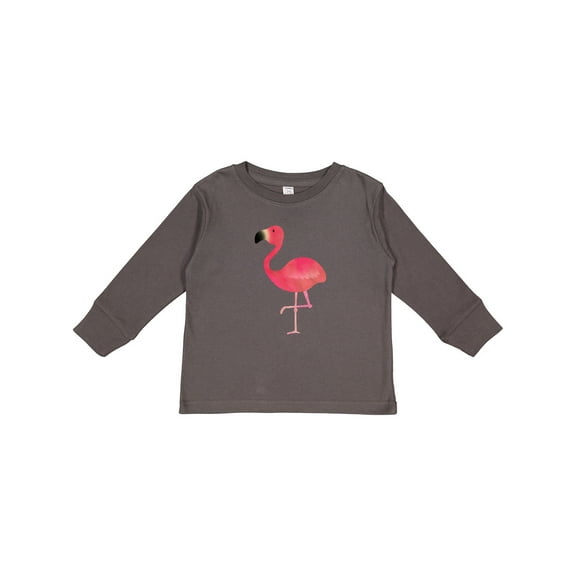 Inktastic Cute Flamingo Bird Boys or Girls Long Sleeve Toddler T-Shirt