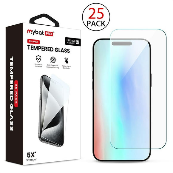 Mica Vidrio MYBAT para iPhone 17 PRO - 25 piezas protectora de pantalla transparente