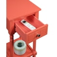 thumbnail image 5 of Convenience Concepts French Country Khloe 1 Drawer Accent Table with Shelf, Coral, 5 of 7
