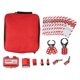 thumbnail image 4 of Kit de etiquetado de bloqueo eléctrico, cerrojos, candados de seguridad, disyuntor, bloqueo de enchufe con bolsa de almacenamiento, 4 of 5