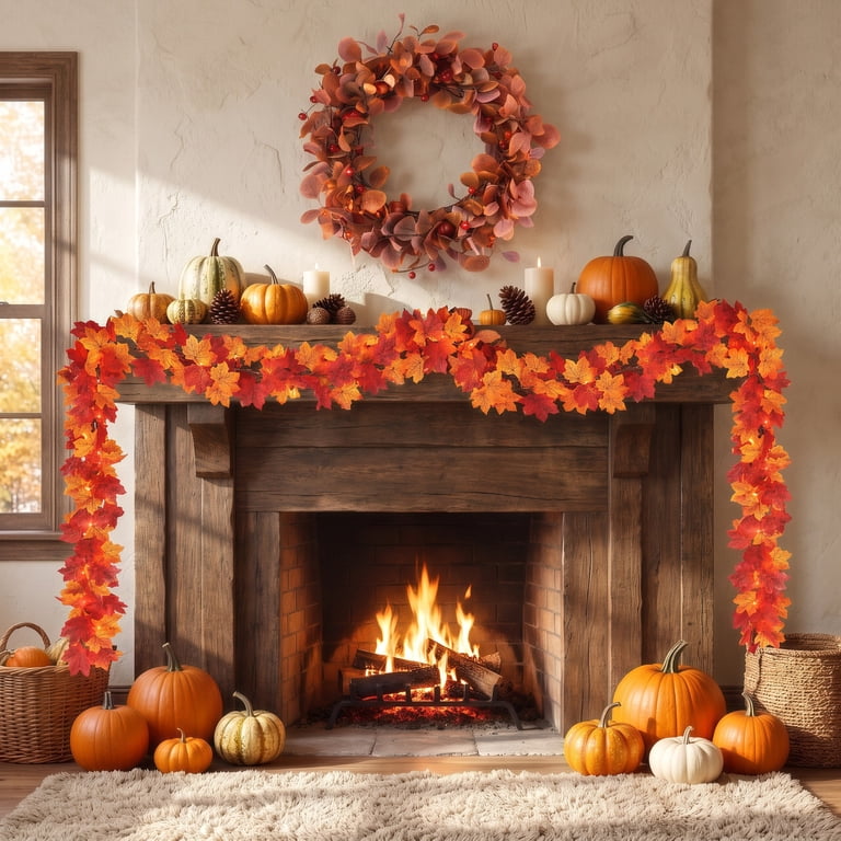 Scidweet 22 Inch Fall Wreath, Artificial Eucalyptus photo 5