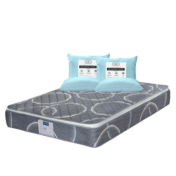 Colchón Matrimonial Bongo Restonic + 2 Almohadas Trinity
