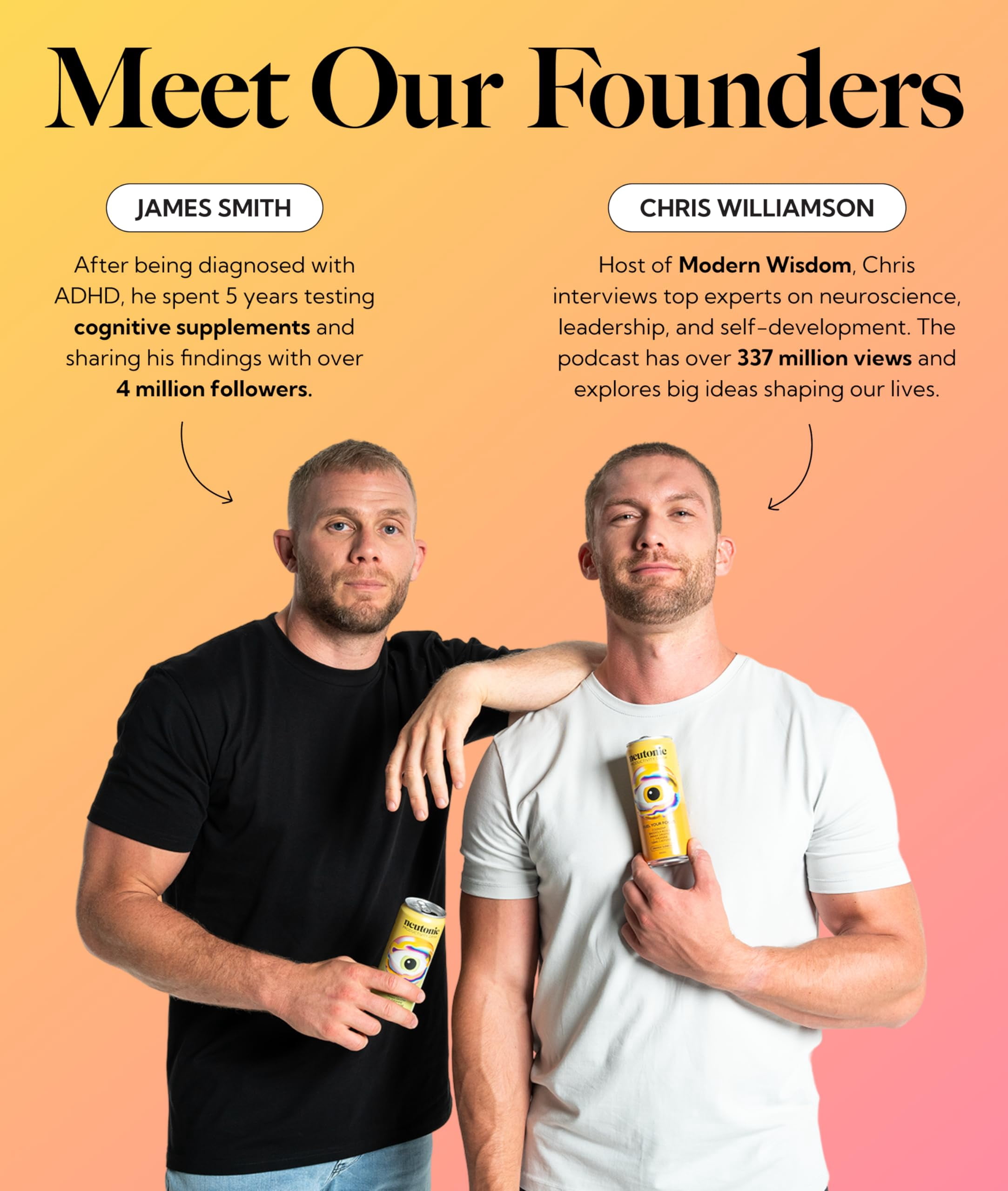 Neutonic Nootropic Productivity Energy Drink | Strawberry Lemonade | 12 Cans | 120mg Natural Caffeine | Zero Sugar | Focused Energy & Mental Performance Support