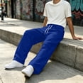 thumbnail image 4 of Iyufng Mens Knee Pleated Loose Wide Leg Casual Track Pants Drawstring Elastic Waist with Side Pockets, 4 of 9