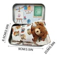 thumbnail image 3 of Pocket Bear in Tin Box, Mini Plush Toy Keepsake with School-Themed Illustration, Comfortable Gift for First Day of School Students, 3 of 6