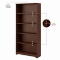 thumbnail image 6 of Bush Furniture Cabot 5 Shelf Bookcase in Harvest Cherry, 6 of 8