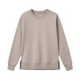 thumbnail image 4 of CAIVO Women Plus Size Ribbed Long Sleeve Side Slit Sweatshirt Crewneck Pullover Casual Loose Fit Tunic Tops Solid Color Holiday Fall Streetwear, 4 of 4