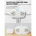 thumbnail image 4 of USB Travel Power Strip ORICO Charging Station with 4 Outlets 3 USB A Ports, 10 Ft Flat Extension Cord Power Cube for iPhone /iWatch/iPad,Travel Cruise Apartment College Dorm Room Essentials, 4 of 8