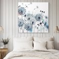 thumbnail image 4 of Blue Teal Dandelion Wall Art Painting on Canvas, Dragonfly Modern Art Watercolor Canvas Art Home Prints Wall Art Framed Modern Artwork for Living Room Bedroom Wall Decor 12x12in, 4 of 9