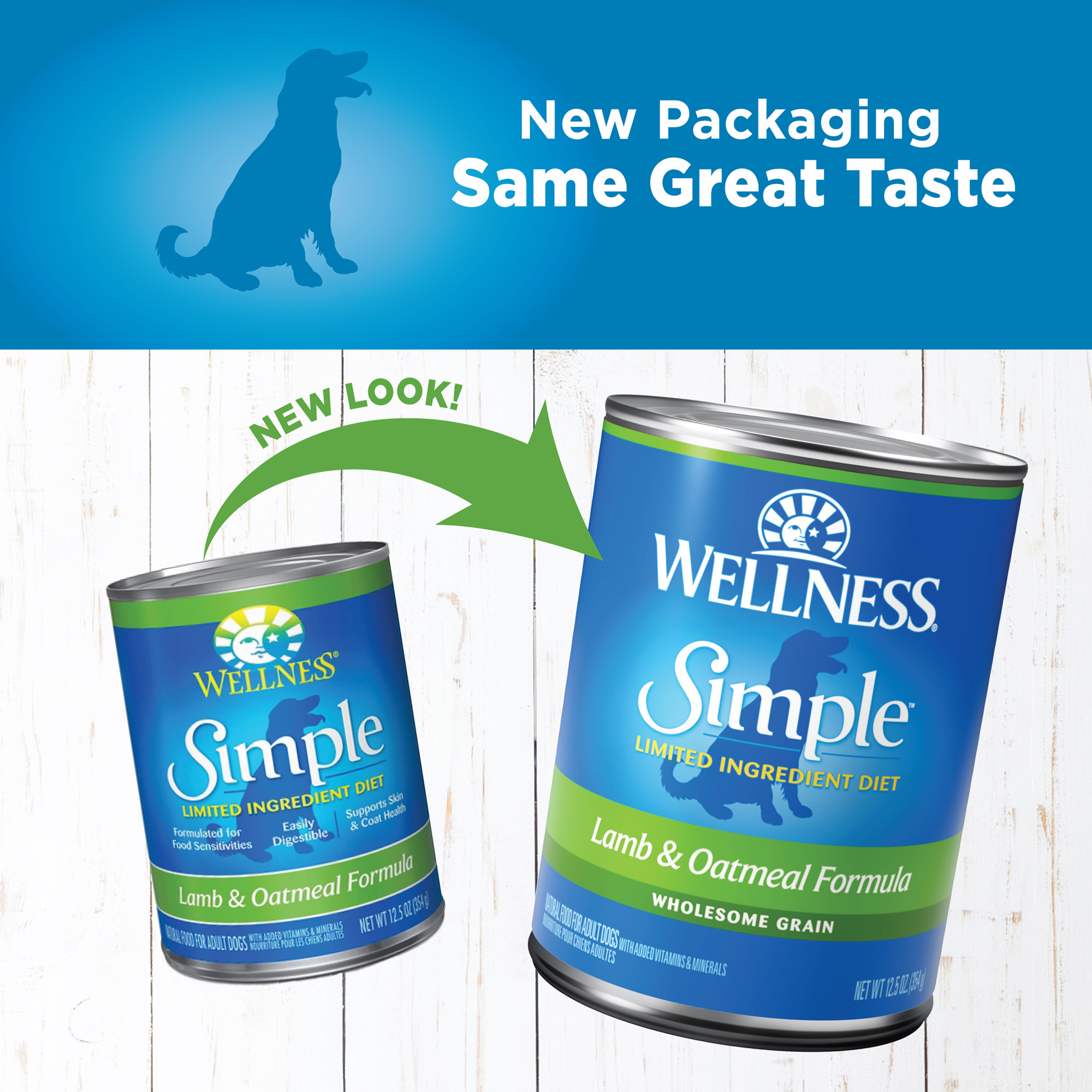 Wellness Simple Natural Wet Canned Limited Ingredient Dog Food, Lamb & Oatmeal, 12.5-Ounce Can (Pack of 12) - image 4 of 9
