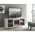 thumbnail image 2 of Walker Edison 58" Simple Modern Fireplace TV Console - White, 2 of 4