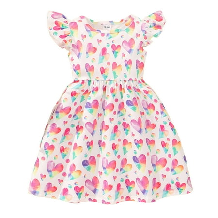 

WuLIQna Girl s Summer Dresses Cotton Ruffle Sleeve Tiered Swing A-Line Cute Casual Toddler Girls Mesh Tutu Dress Cute Sleeveless Princess Party Dresses