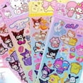 thumbnail image 4 of 20Sheets Sanrio Sticker Cartoon Hello Kitty Cinnamoroll Kuromi My Melody Laser Sticker Decals Stationery Wholesale Kids Toys, 4 of 6