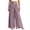 #04 Khaki 【Mix, Match & Rotate: Stock Up on Daily Colors】, variant on Women's Pleated Wide Leg Beach Pants, Round Buckle Belted Elastic High Waist Resort Trousers Breathable & Comfortable for Vacation Daily Wear | TruBelle,Beige L