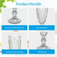 thumbnail image 6 of 150ml Vintage Diamond Clear Glass Goblets 6-Piece Set, 5oz Handmade European Wine Glasses, Dishwasher Safe Tall Stemmed Glasses for Home, Party, Bar, 6 of 8