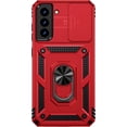 thumbnail image 6 of for Samsung Galaxy S21 FE 5G case,Slide Camera Cover HD Screen Protector  Grade Non-Slip Shockproof Kickstand Protective for Galaxy S21 FE 5G Case (Carmine), 6 of 13