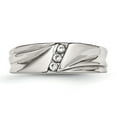 thumbnail image 4 of Stainless Steel Polished w/CZ 6.75mm Band, 4 of 7