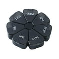 thumbnail image 2 of Weekly Pill Organizer, 1 Pack Portable Pill Box Medicine case 6 Colors (Seven Day) New Edition for Vitamin/Fish Oil/Pills/Supplements-Arthritis Friendly (Black), 2 of 5