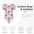 thumbnail image 4 of Fotbe Cute Cupcake Body de Mujer con Cuello Redondo y Mangas Cortas, Sin Mangas Ajustado, Suave, Cómodo y Básico-Medium, 4 of 7