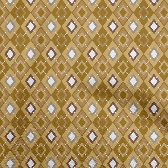 oneOone Cotton Poplin Twill Rust Brown Fabric Check Sewing Craft Projects Fabric Prints By Yard 56 Inch Wide