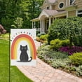 thumbnail image 2 of Yayeee Garden Flag 28" x 40" Double Sided Outdoor Yard Lawn Holiday Decorations, Black Cat Rainbow, 2 of 6