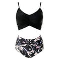Women Cross Wrap Halter Bikini Set High Waisted Bathing Suits Push Up