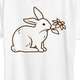 thumbnail image 3 of Instant Message - Bunny With Flower - Women's Short Sleeve Graphic T-Shirt, 3 of 6