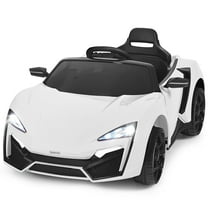 Costway 12V Kids Ride On Car 2.4G RC Electric Vehicle w/ Lights MP3 Openable Doors White