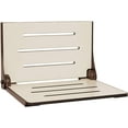 thumbnail image 1 of Lifestyle & Wellness® Silhouette Folding Wall Mount Shower Bench Seat, Almond Seat with Bronze Frame, 1 of 1
