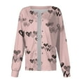 thumbnail image 3 of LHVUOA Valentines Day Womens Warm Up Scrubs Jacket Scrubs Top Jacket Snap Front Cute Long Sleeve Scrubs Tops Working Nurse Uniforms with Pockets, 3 of 3