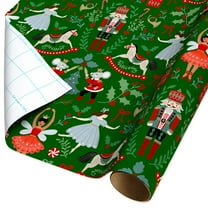 Green Nutcracker Christmas Wrapping Paper, 160 sq ft, by Holiday Time