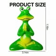 thumbnail image 7 of ICERUN 2Pcs Garden Statues,Resin Green Meditating Frog Sculpture Yard Art,Sunfast Feature Outdoor Garden Decor,Style1, 7 of 7