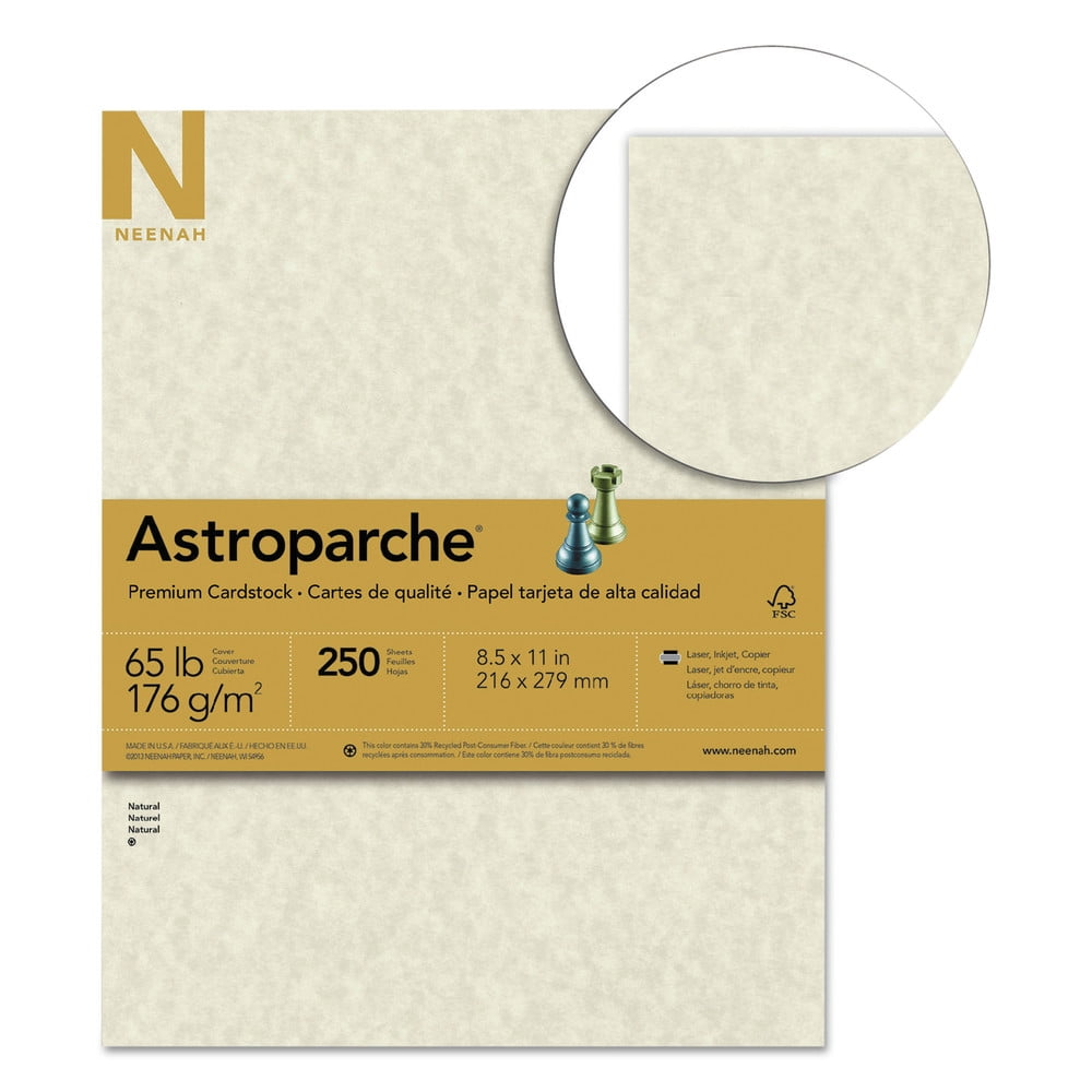Neenah Paper® Astroparche™ White 65 lb. Vellum Cover 8.5x11 in