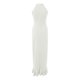 thumbnail image 5 of Vestido largo sin mangas con volantes y abertura para mujer - Vestido de noche sexy con abertura, poliéster-spandex, S-XXL, 5 of 5