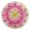 Gold, variant on Pink Yellow Circle Tie Dye Round Wall Clock Silent Analog Battery Operated Gold Pointer Home Decor 9.84" Diameter