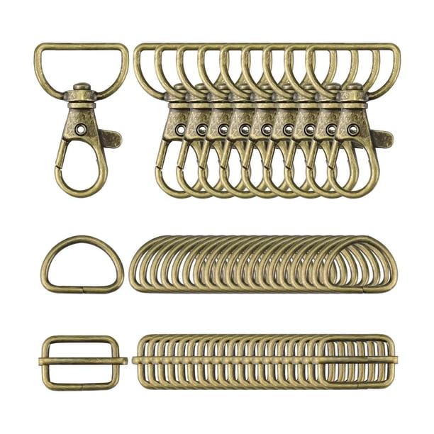 50 Uds llavero ganchos giratorios ganchos giratorios llavero con llavero deslizante gancho giratorio a granel Hardware para bolsa de fabricación de