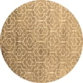 thumbnail image 1 of Ahgly Company Indoor Round Trellis Brown Modern Area Rugs, 3' Round, 1 of 4