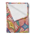 thumbnail image 2 of Colorful Soft Flannel Fleece Blanket, Contemporary Style Abstract Shapes Native Design Inspirations Tribal Illustration, Cozy Plush for Indoor and Outdoor Use, 60" x 80", Multicolor, by Ambesonne, 2 of 5