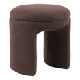 thumbnail image 3 of Furniture of America Thia Modern 18" Upholstered U-Shaped Indoor Stool, Brown, 3 of 5