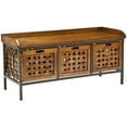 thumbnail image 3 of SAFAVIEH Isaac 3-Drawer Wooden Storage Bench Oak, 3 of 7