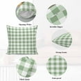 thumbnail image 6 of Throw Pillow Covers 18x18 Inch Set of 2 Sage Green Decorative Pillow Covers Green Buffalo Check Plaid Cushion Cover Pillowcase for Sofa Couch Bed Home Decor, 6 of 9