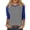 Blue, variant on 3/4 Length Sleeve Womens Tops 2026 Spring Trendy Casual Striped Color Block Crewneck Tshirt Womens Blouses