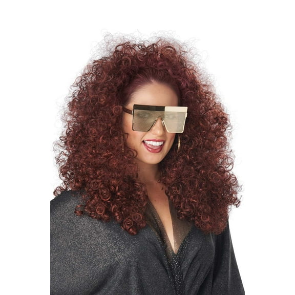 3/4 Curly Fall Adult Wig (Burgundy)
